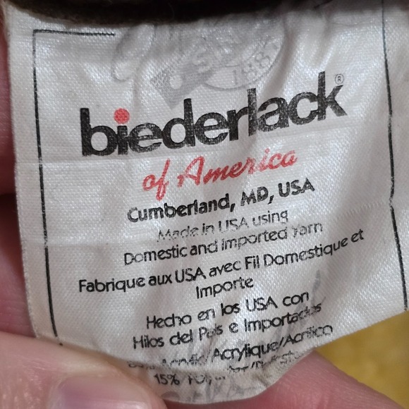 Vintage Biederlack Reversible Blanket Teddy Bear with Honey Pot Throw USA - Picture 5 of 8